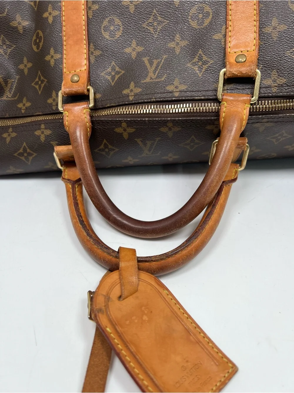 LOUIS VUITTON Monogram Keepall 55 Boston Bag